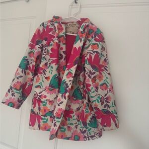 HATLEY Kids Floral Jacket - Pink and Green